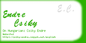 endre csiky business card